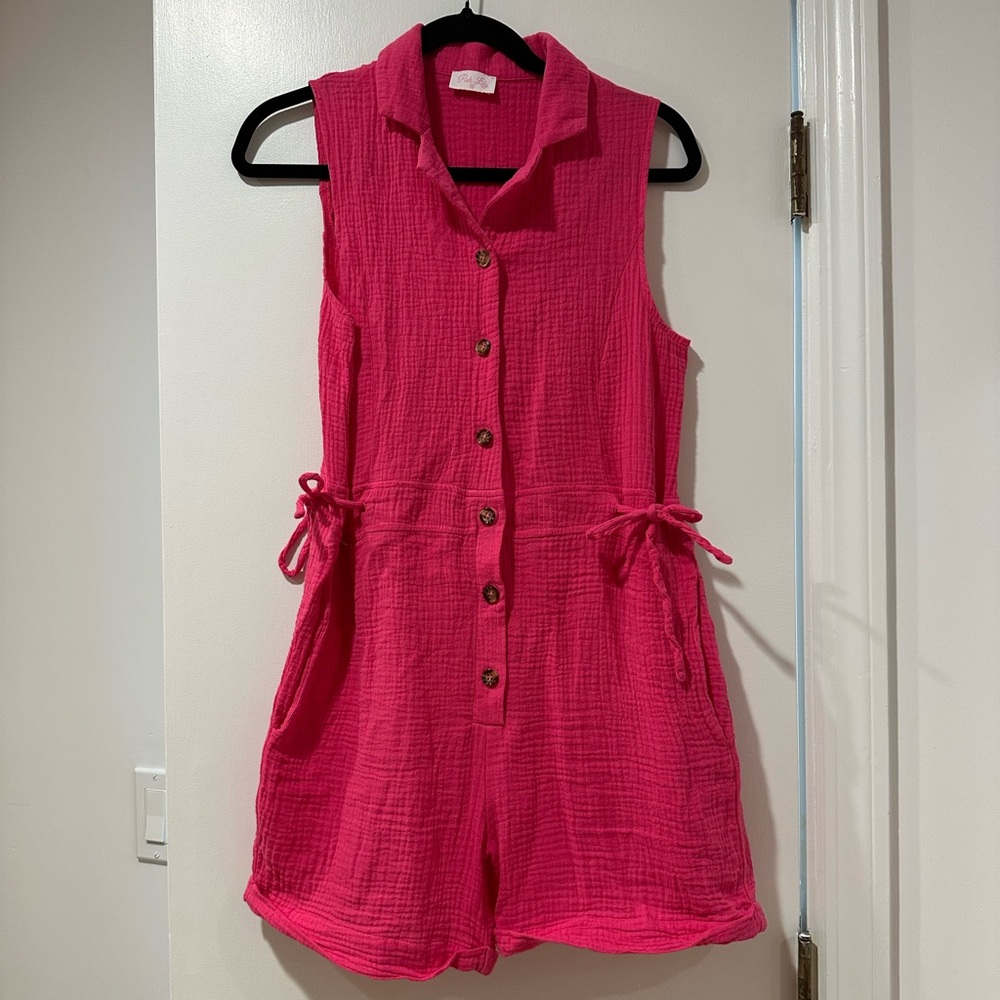 Pink Lily Pink Romper